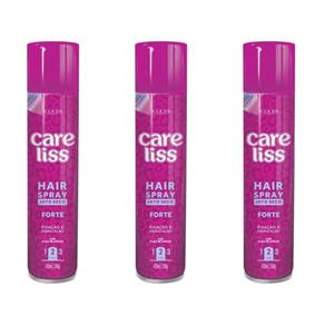 Care Liss Hair Spray Forte 400ml - Kit com 03