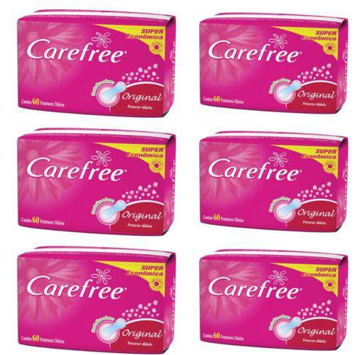 Carefree Proteção Absorvente Diário S/ Perfume C/60 (kit C/06)