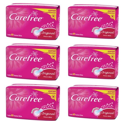 Carefree Proteção Absorvente Diário S/ Perfume C/60 (kit C/06)