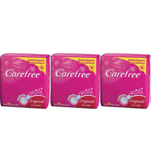 Carefree Proteção Absorvente Higiênico C/ Perfume C/40 (kit C/03)