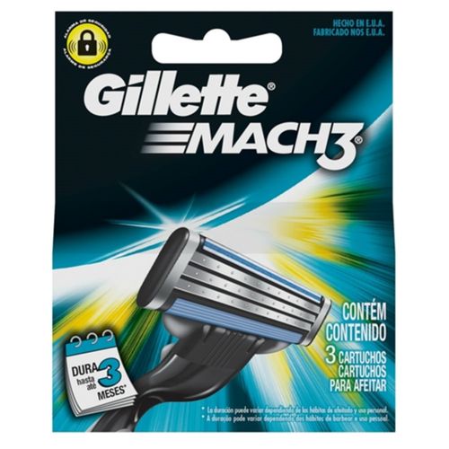 Carga Barbear Gillette Mach3 C/3 Regular