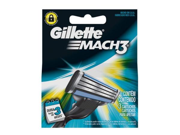 Carga Barbear Gillette Mach3 C/3 Regular
