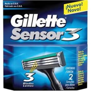 Carga Gillette Aparelho de Barbear Sensor 3 com 2 Unidades