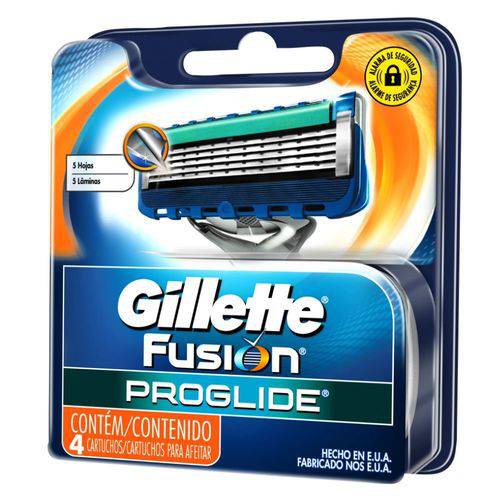 Carga Gillette Fusion Proglide - com 4 Unidades