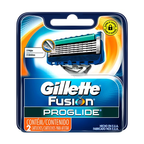 Carga Gillette Fusion ProGlide com 2 Unidades