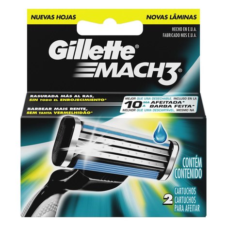 Carga Gillette Mach 3 - 2 Unidades