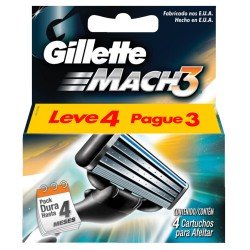 Carga Gillette Mach 3 - 4 Unidades