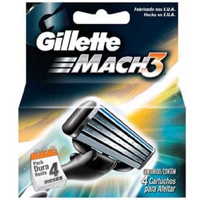Carga Gillette Mach3 - 4 Unidades