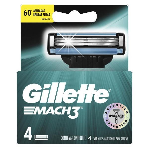 Carga Gillette Mach3 C/ 4 Premium