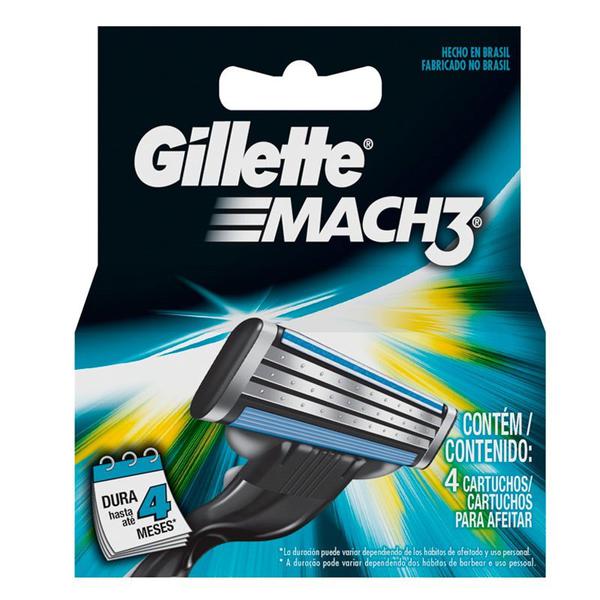 Carga Gillette Mach3 com 4Unidades