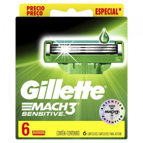 Carga Gillette Mach3 Sensitive C/ 6