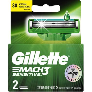 Carga Gillette Mach3 Sensitive 2un
