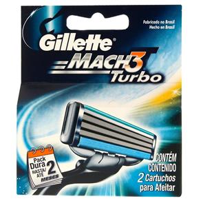 Carga Gillette Mach3 Turbo com 2 Unidades