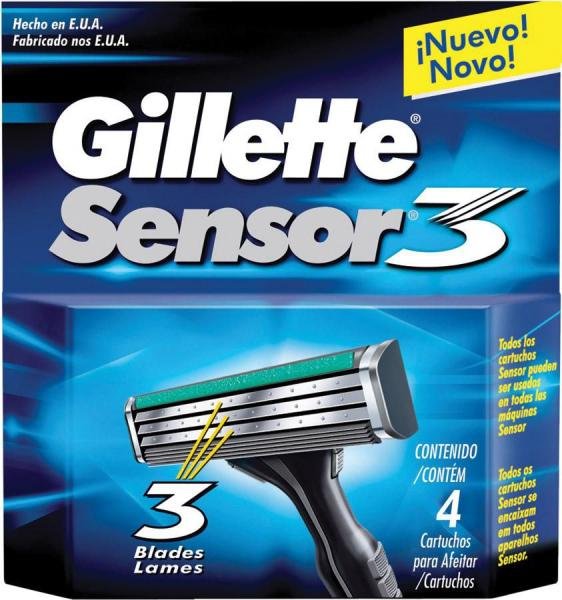 Carga Gillette Sensor 3 - 4 Unidades