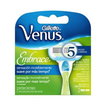 Carga para Aparelho de Depilar Gillette Venus Embrace 2 Unidades
