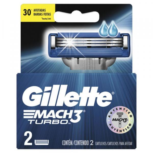 Carga Para Lâmina De Barbear Gillette Mach3 Turbo 2 - unidades