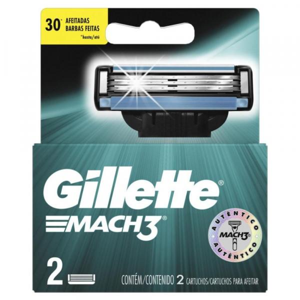 Carga Para Lâmina De Barbear Gillette Mach3 - 2 Unidades