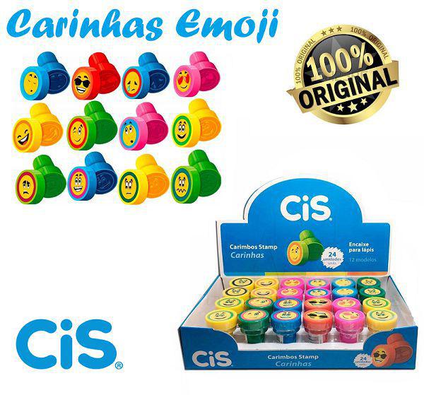 Carimbo Pedagogico Infantil Cis Stamp Carinhas Emoji 24 Uni