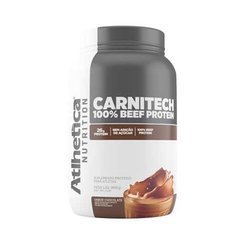 Carnitech 100% Beef Protein Atlhetica 900G - Chocolate