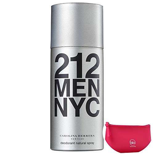 Carolina Herrera 212 Men - Desodorante Spray Masculino 150ml+Beleza na Web Pink - Nécessaire