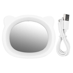 Carregador USB portátil Maquiagem LED Espelho Mini Luz de preenchimento espelho ferramenta cosmética (Branco)