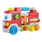 Carro de bombeiros com a Light Electric Music Fire Truck Crianças Educação Toy dos desenhos animados
