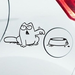 Carro engraçado Hungry Cat Decal Alimente-me! Decoração Car