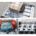Carro preto Heavy Duty Universal Telhado Detritos Sundries Net Bolsa Esticável bagagem da mala de viagem Net Car Armazenamento Net