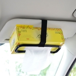 Carro Sun Visor Tissue Paper Box Titular Auto assento Voltar Acessórios Clipe Bracket