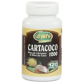 Cartacoco 1200mg Óleo de Cartamo com Óleo de Coco - Unilife - Natural - 120 Cápsulas