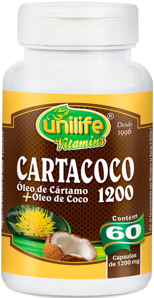 Cartacoco Óleo de Cártamo + Coco Unilife 60 Capsulas 1200mg