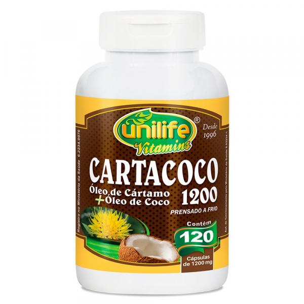 Cartacoco - Óleo de Cártamo e Óleo de Coco (1200mg) 120 Cápsulas - Unilife