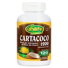 Cartacoco - Óleo de Cártamo e Óleo de Coco (1200mg) 120 Cápsulas - Unilife