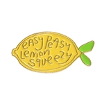 Cartas De Esmalte De Limão Dos Desenhos Animados Broche Pin Unisex Denim Backpack Decor Party Badge