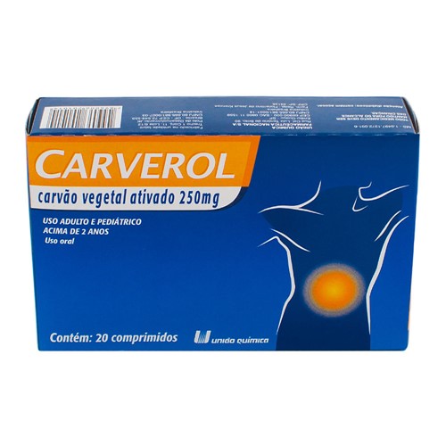 Carverol 250mg com 20 Comprimidos