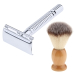 Casa De Banho De Madeira Escova De Barbear Com Liga Barbeador Manual De Barbear Conjunto Para Homem
