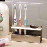 Casa de Banho Escova de dentes suporte de pasta de dente suporte de aço inoxidável