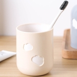 Casa de Banho padrão de nuvens boca grande porta-escova de dente Casais Cup Mug