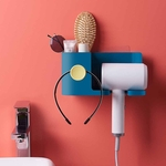 Casa de Banho Secador de cabelo porta-escovas parede montado em rack secador de armazenamento Comb Turno
