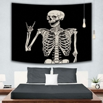 Casal criativo Crânio Pintura Tapestry esqueleto tapeçaria Yoga Mat Blanket Mandala