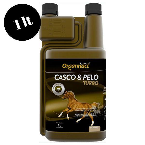 Casco & Pelo Turbo Organnact 1 Litro Suplemento para Cascos e Pelos de Equinos