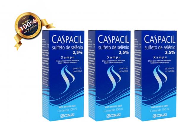 Caspacil Shampoo Anticaspa 100ml Kit com 3 Unidades