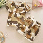 Casual 1-4 Years Old Suit Camouflage Short Sleeve Short Pants Two Piece Children Suit