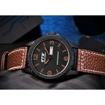 Fashion Men's Casual Luxury Quartz Watch Leather Strap Business Wrist Watches