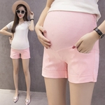 Casual Shorts cor sólida para a mulher gravida abdomen Prova Gostar