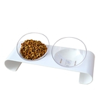 Cat dupla bacia antiderrapante Cat Bowls Proteção Cervical Pet Food e alimentadores de água para Gatos Cães