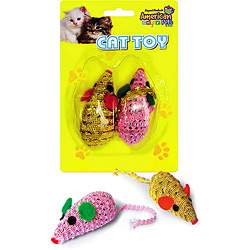 Cat Toy Ratinhos Pompom Blister C/ 2 Unid. - American Pets