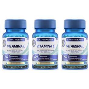 Catarinense Vitamina e Cápsulas com 60 - Kit com 03