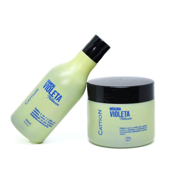 Cattion Kit Violeta Platinum - Shampoo 300ml + Máscara 500g