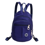 Causal Oxford Pano Mulheres menina Backpack cor sólida Student Travel Bag Book (azul escuro)